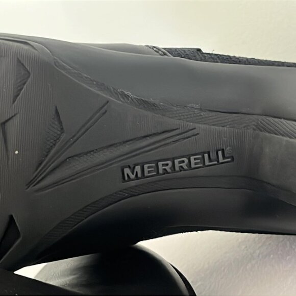 Merrell Evera Rush Women’s Black Leather Stretch Heeled Ankle Booties Boots SZ 7 - Picture 11 of 11